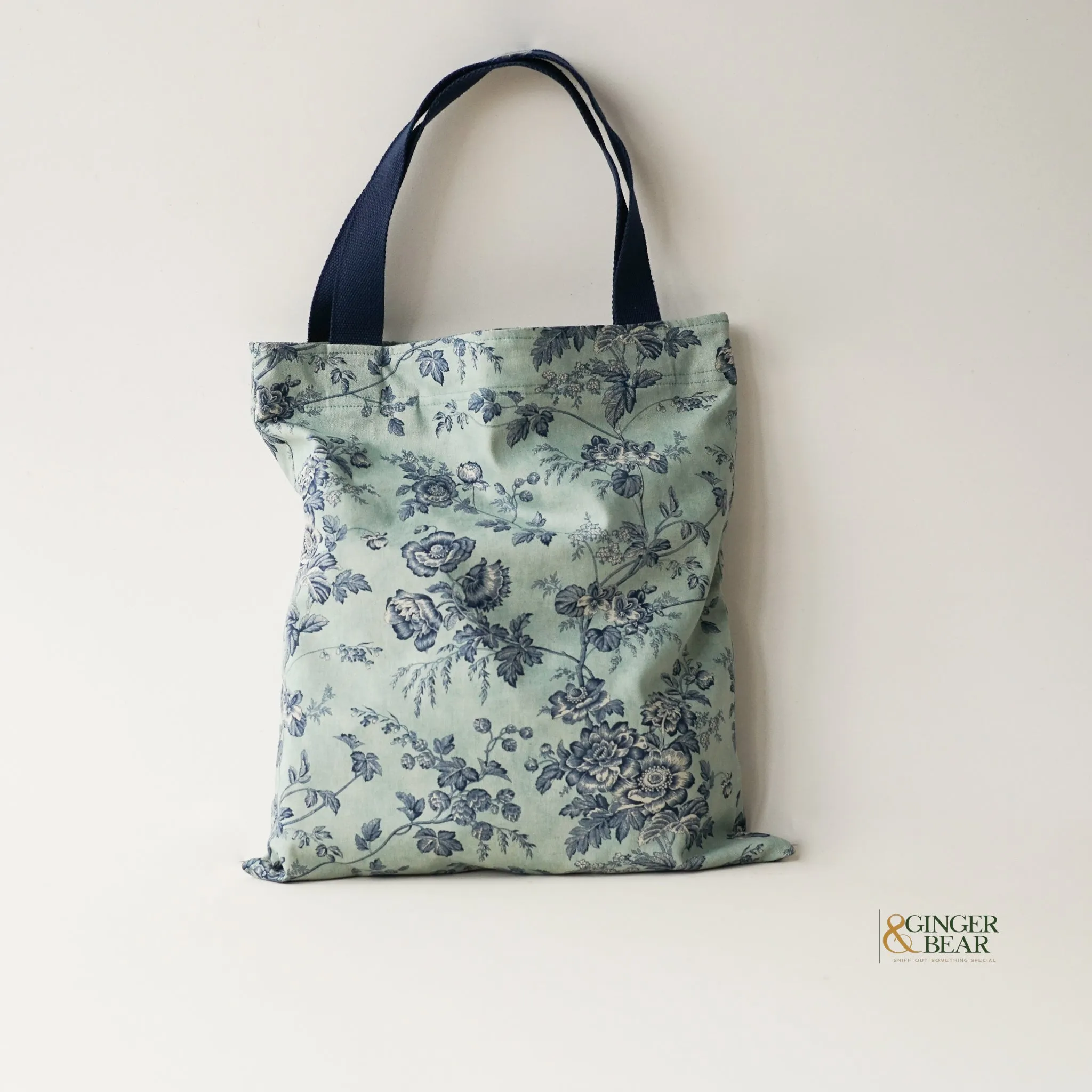 G&B Tote Bag for Dog Moms, Vintage Beau Blue