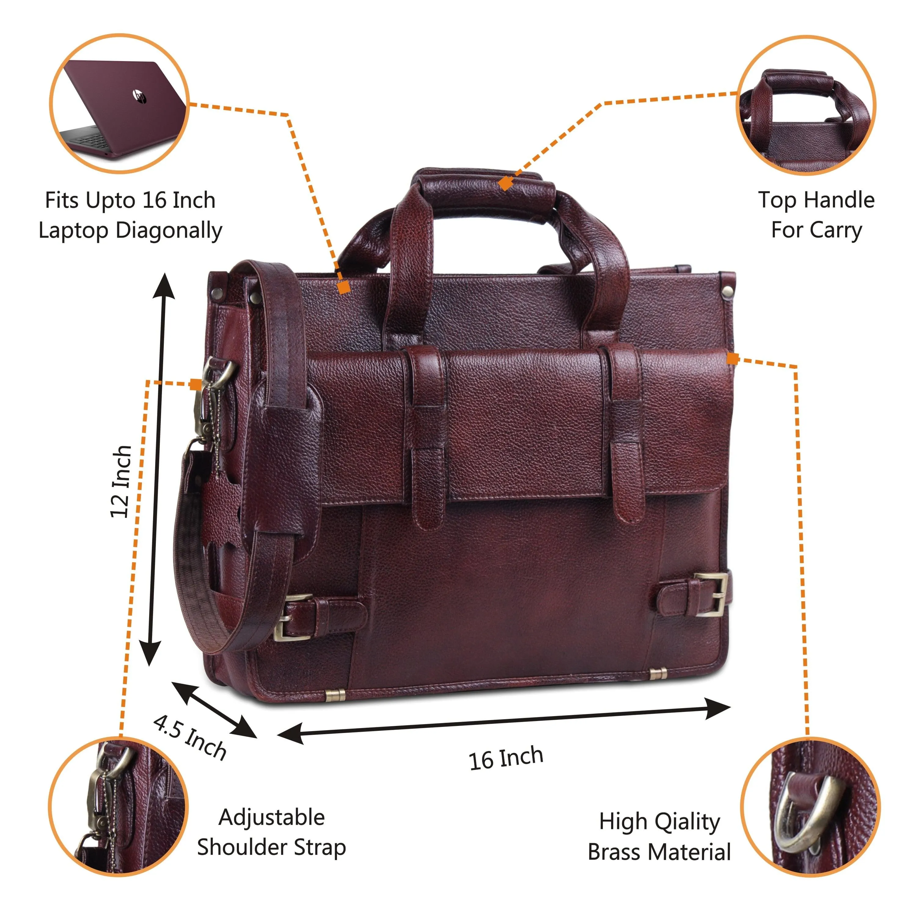 Genuine Leather Briefcase Bag