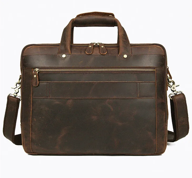 Genuine Leather Briefcase, Messenger Bag, Shoulder Bag, Leather Laptop Bag, Leather Business Bag, Men's Bag