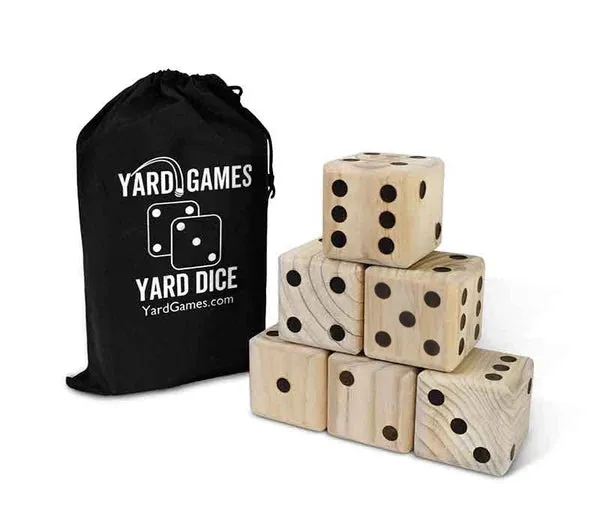 Giant Wooden Yard Dice