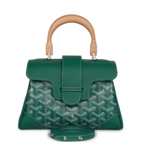 Goyard Saigon Souple Mini Bag Green Goyardine Palladium Hardware