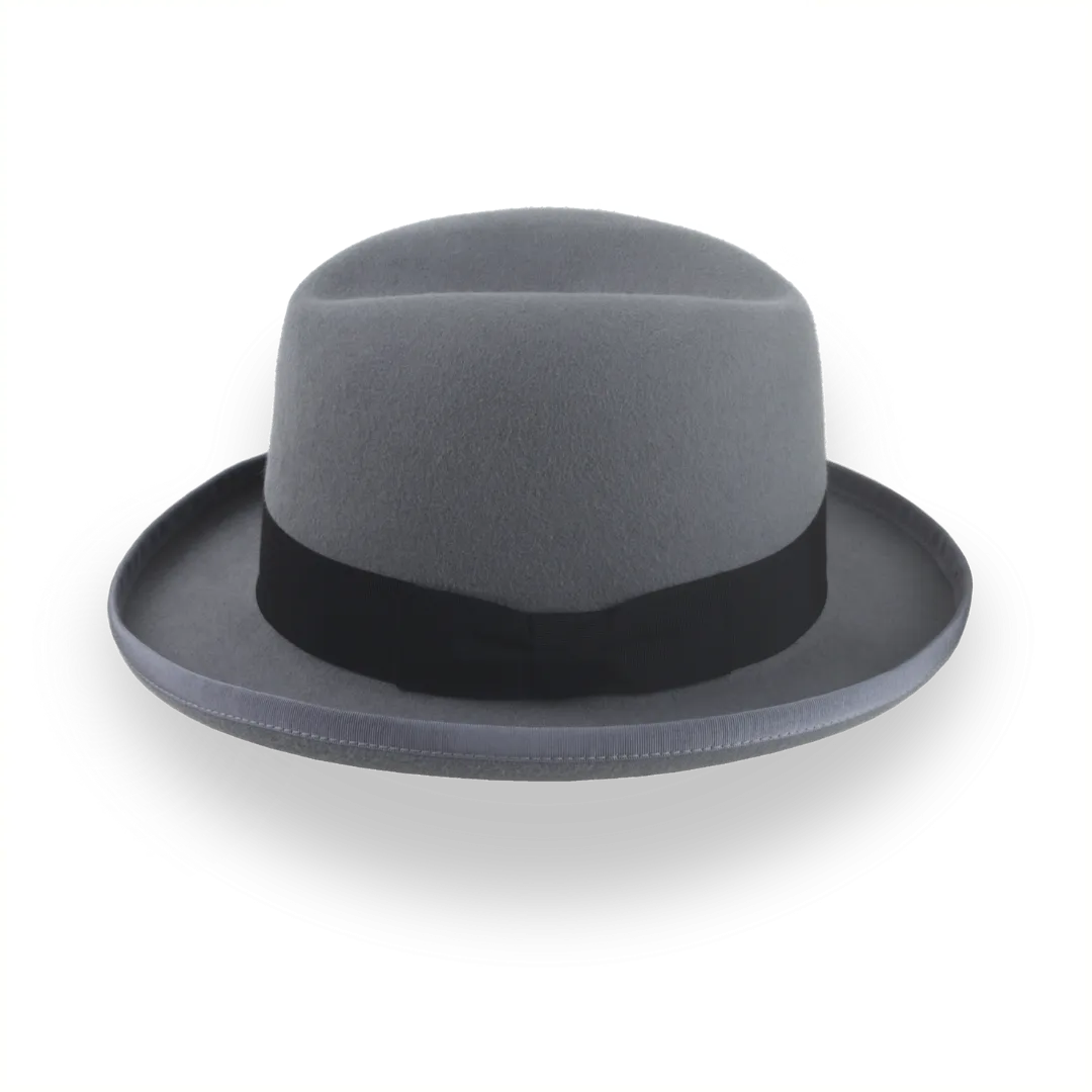 Handcrafted Grey Homburg Hat with Classic Design | The Godfather