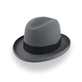 Handcrafted Grey Homburg Hat with Classic Design | The Godfather