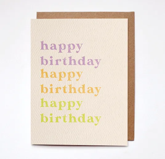 Happy birthday colorful card