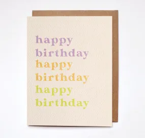 Happy birthday colorful card