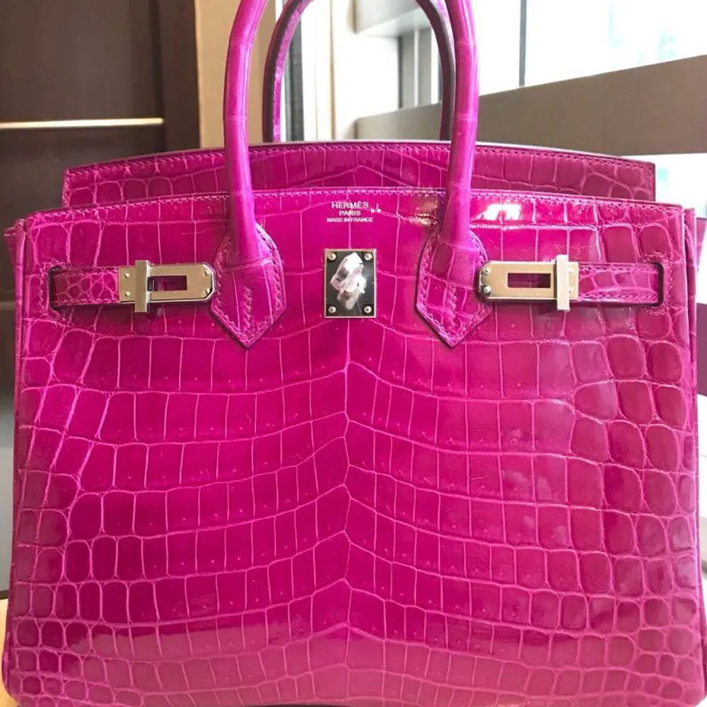 Hermès Birkin 25 Rose Sheherazade Crocodile Niloticus Lisse Palladium Hardware PHW