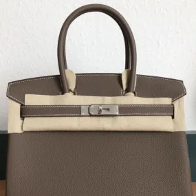 Hermès Birkin 30 Etoupe Togo Palladium Hardware PHW