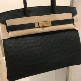 Hermès Birkin 30 Vert Titien Ostrich Gold Hardware GHW