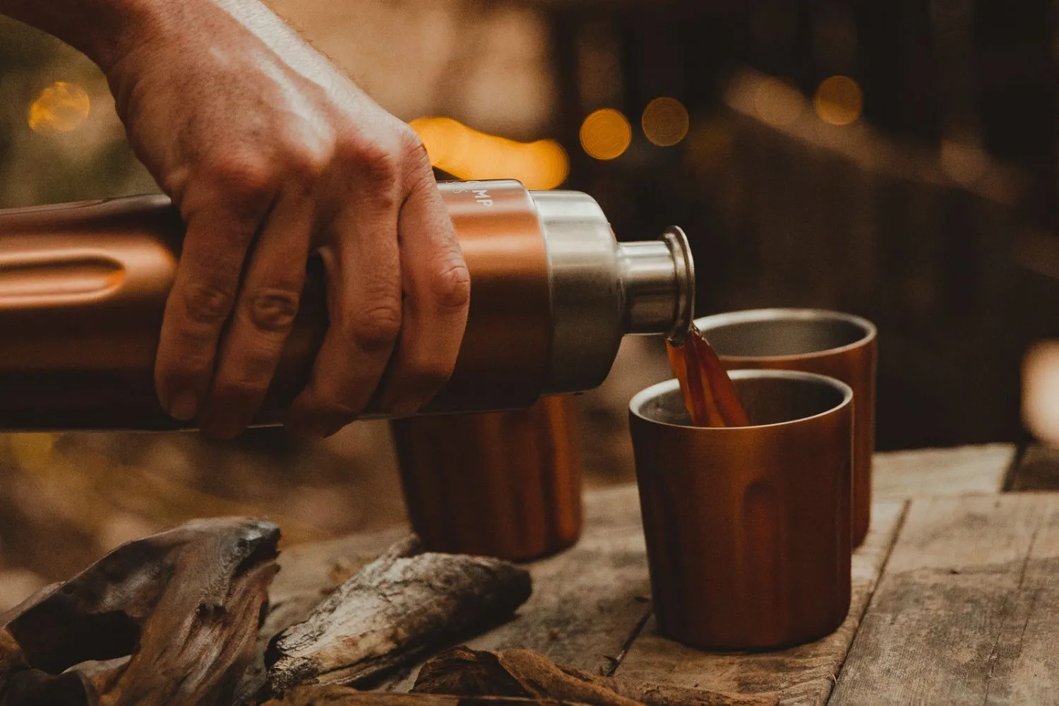 High Camp Travel Flask and Tumblers - Firelight 750