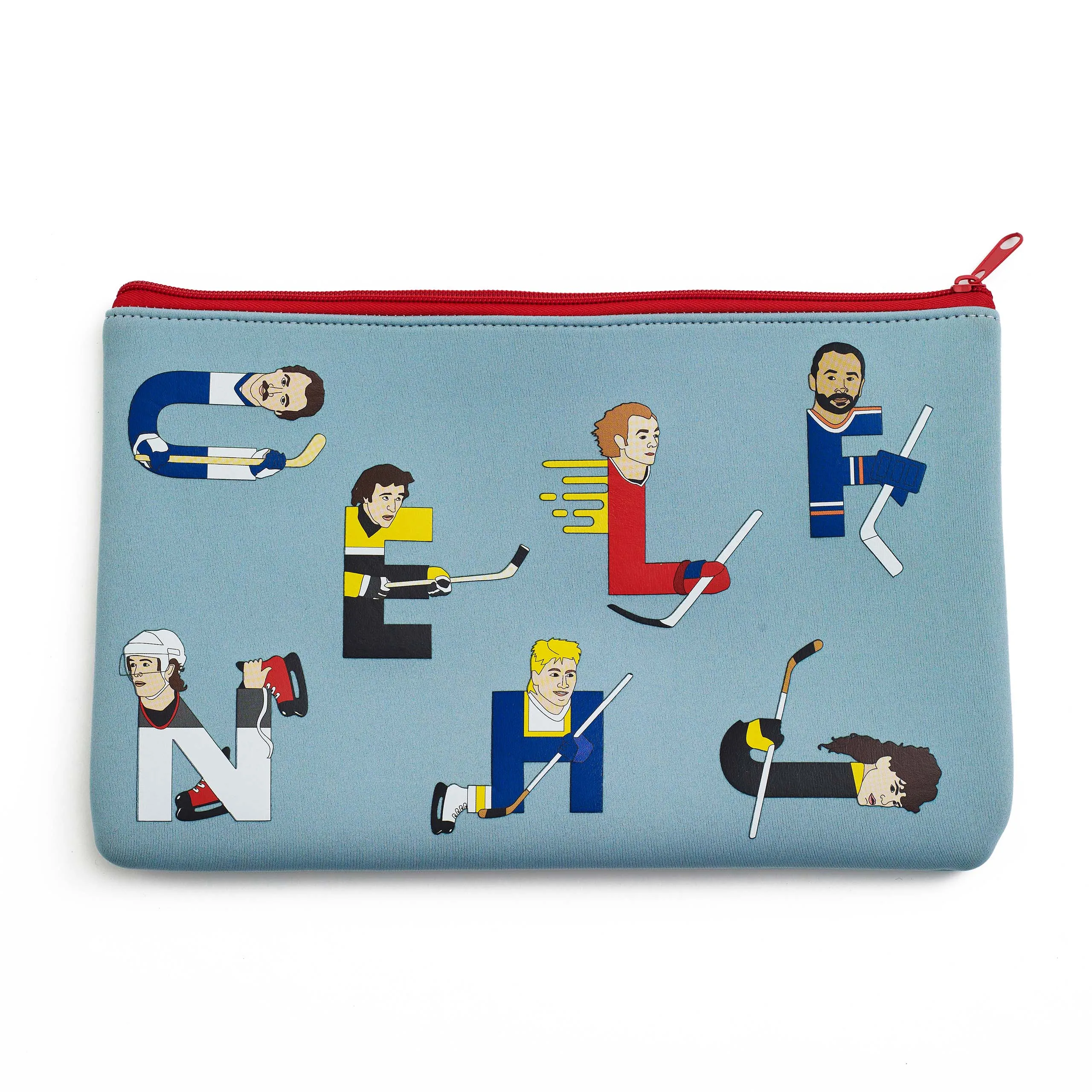 Hockey Legends Alphabet Neoprene Pencil Case