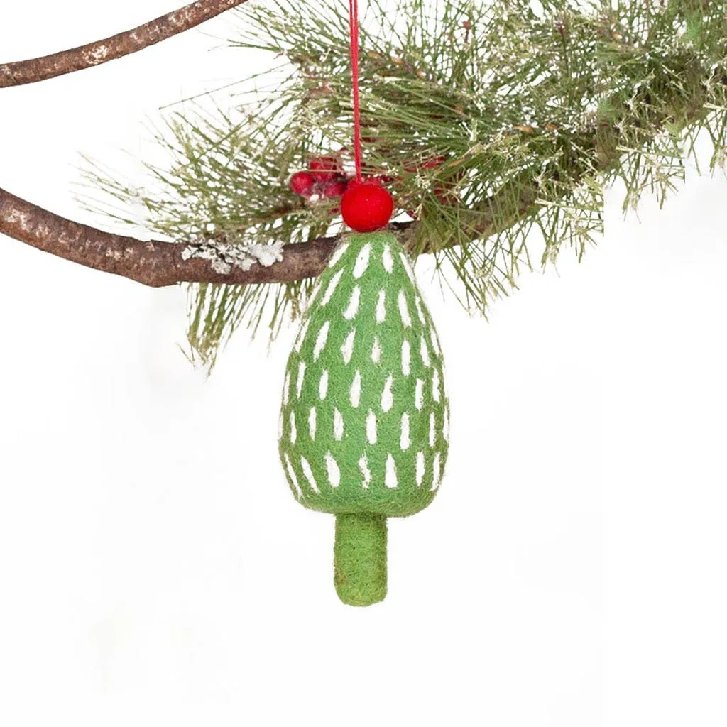 HOLIDAY TREE GREEN Felt Ornament