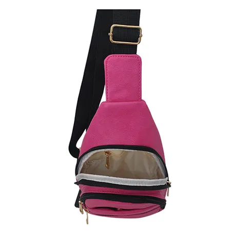 Hot Pink NGIL Faux Leather Sling Bag