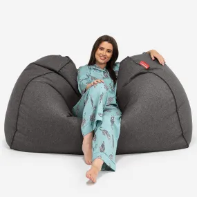 Huge Bean Bag Sofa - Interalli Wool Grey