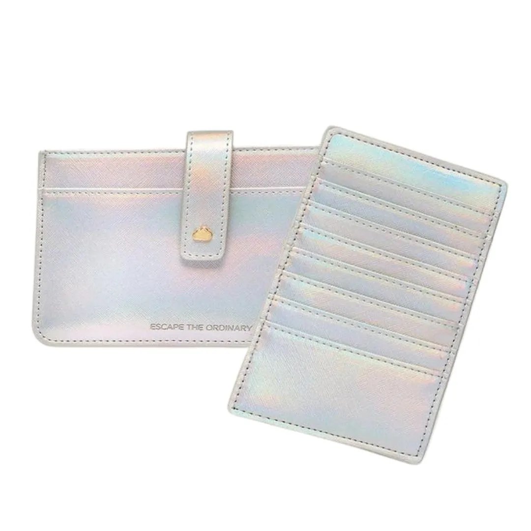 Iridescent Silver Travel Wallet by Estella Bartlett