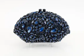 Jeweled Sapphire Fan Evening Bag