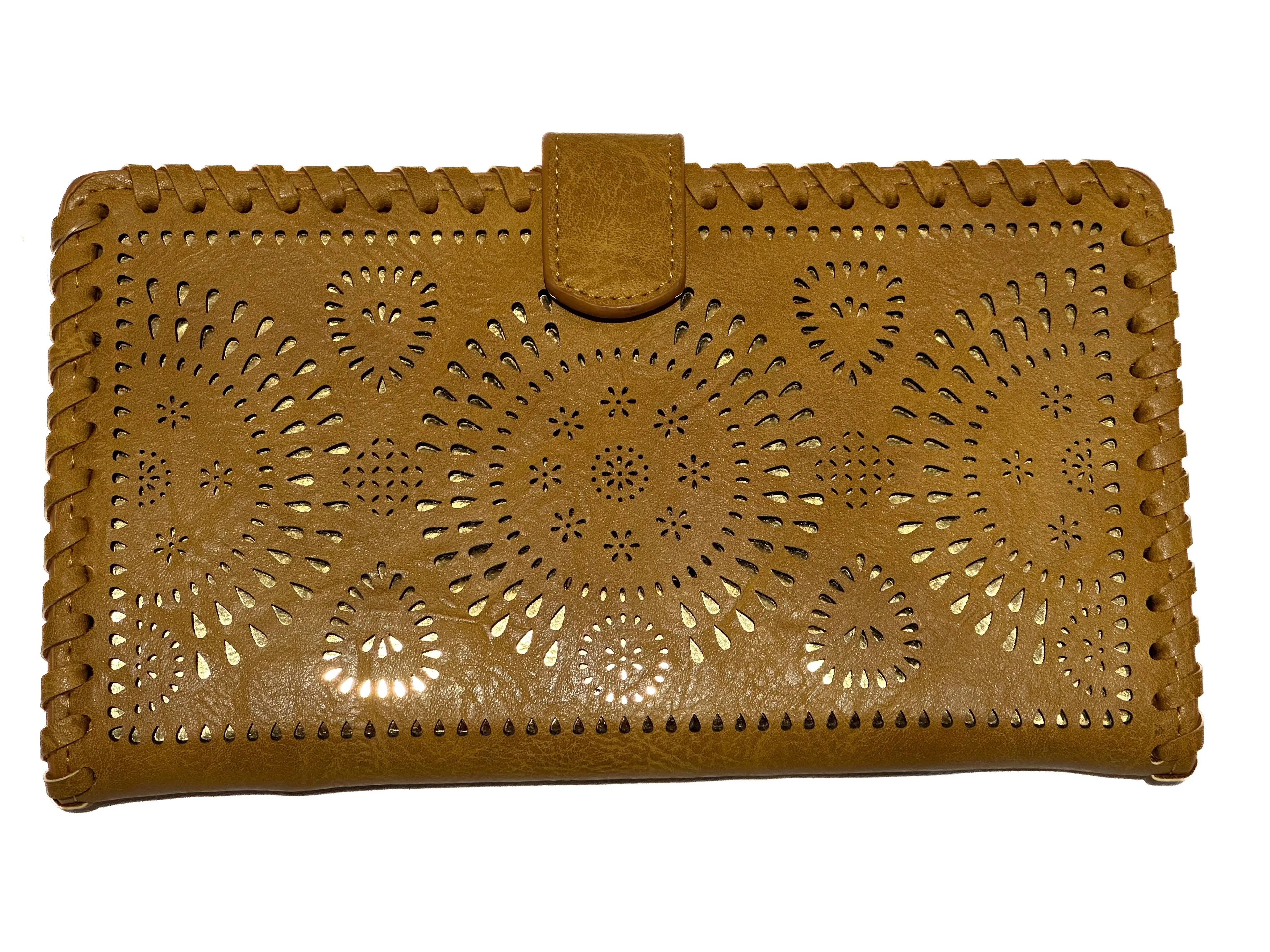 Jodie Vintage Inspired Vegan Leather Wallet In Mustard