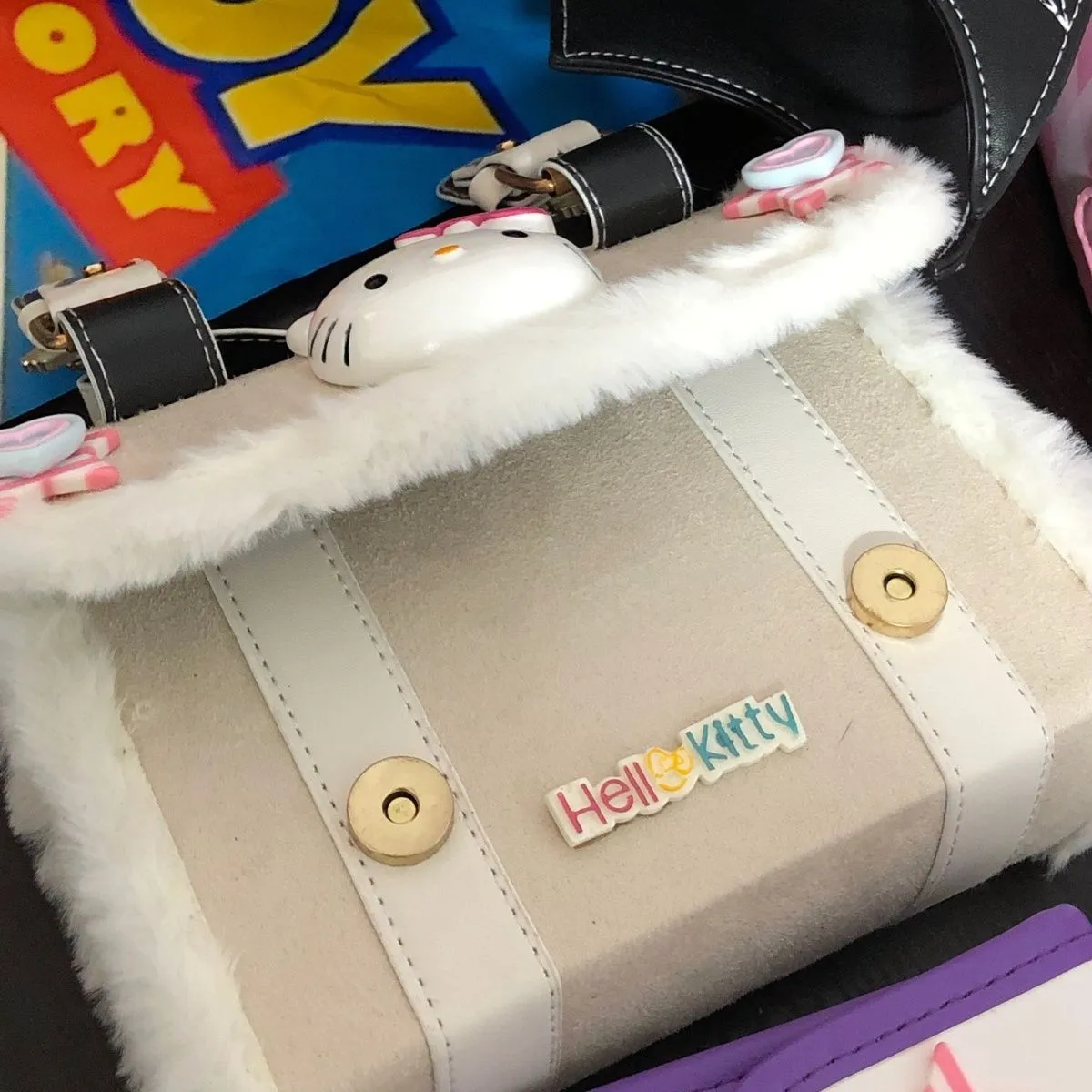 Kawaii Kitty Plush Messenger Bag