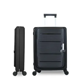 Kuber Industries Luggage Bag | Trolley Bags for Travel | Collapsible Luggage Bag | Travelling Bag | Trolley Bags for Suitcase | Lightweight Luggage Bag | 20 Inch | Pack of 3 | Black