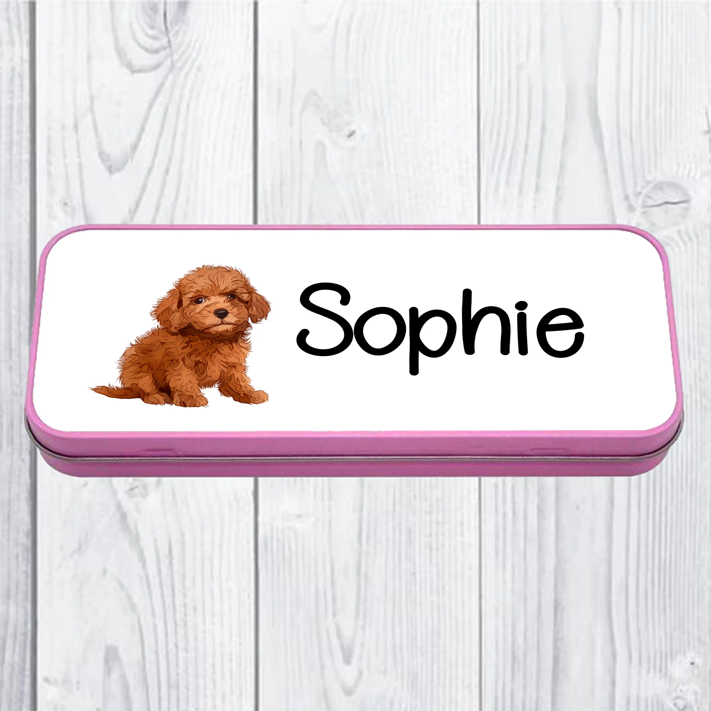 Labradoodle Puppy School Pencil Tin