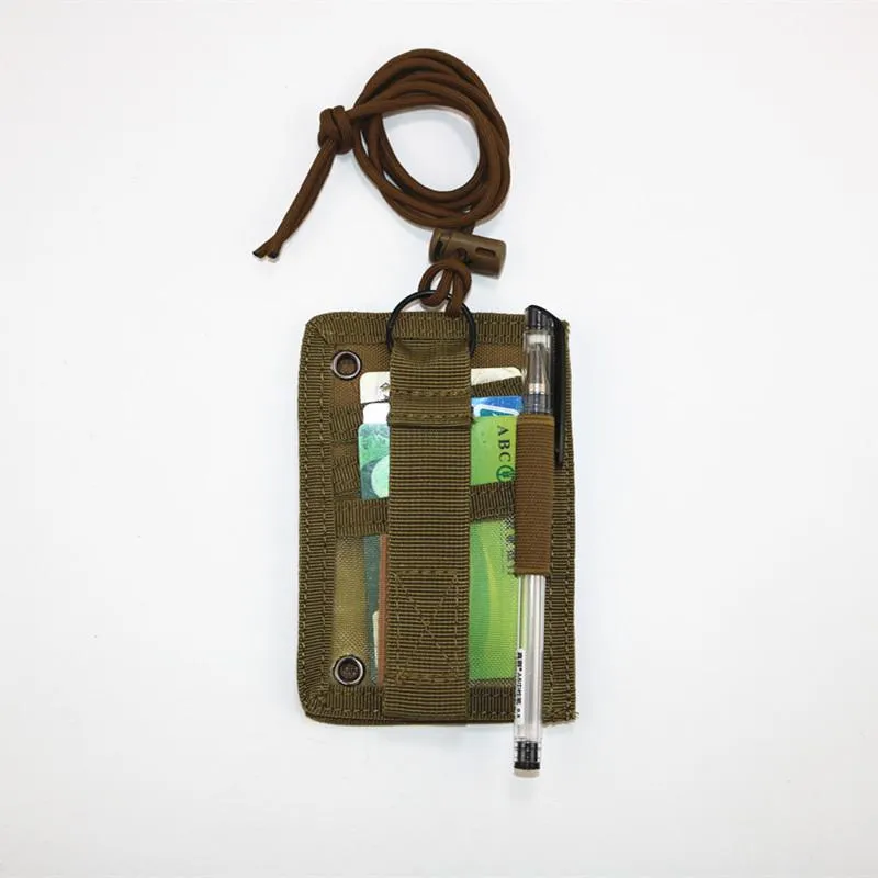 Lanyard key ring document bag