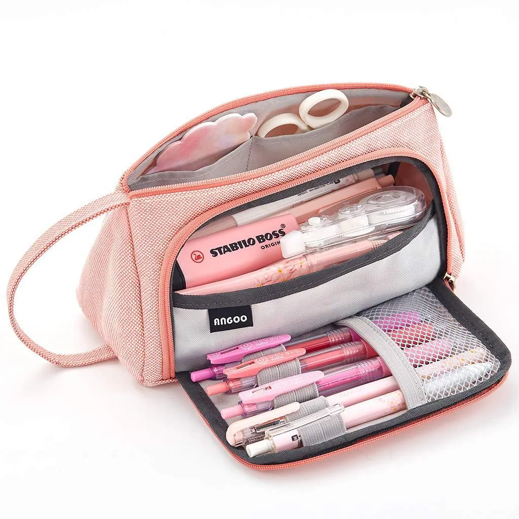 Large Capacity Multifunctional Cotton and Linen Student Stationery Pencil Bag Can Be Cosmetic Bag