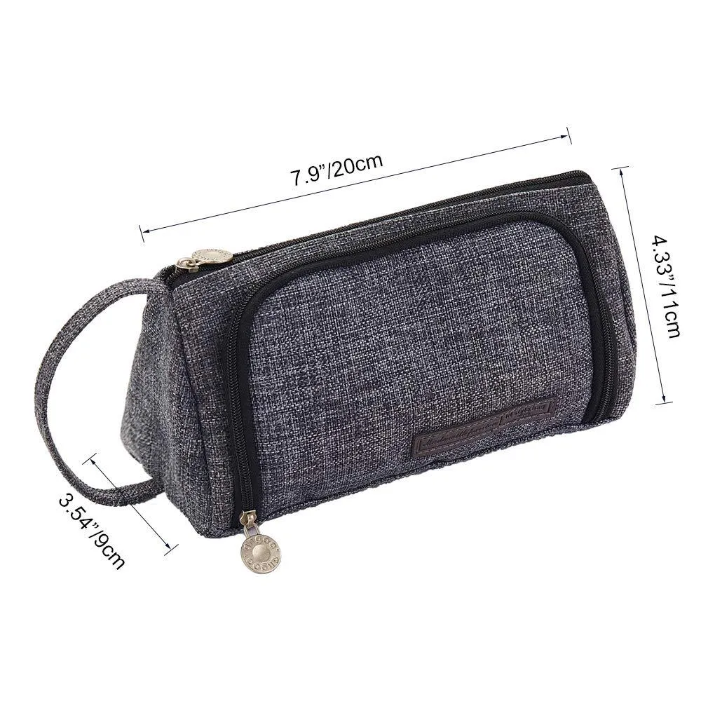 Large Capacity Multifunctional Cotton and Linen Student Stationery Pencil Bag Can Be Cosmetic Bag