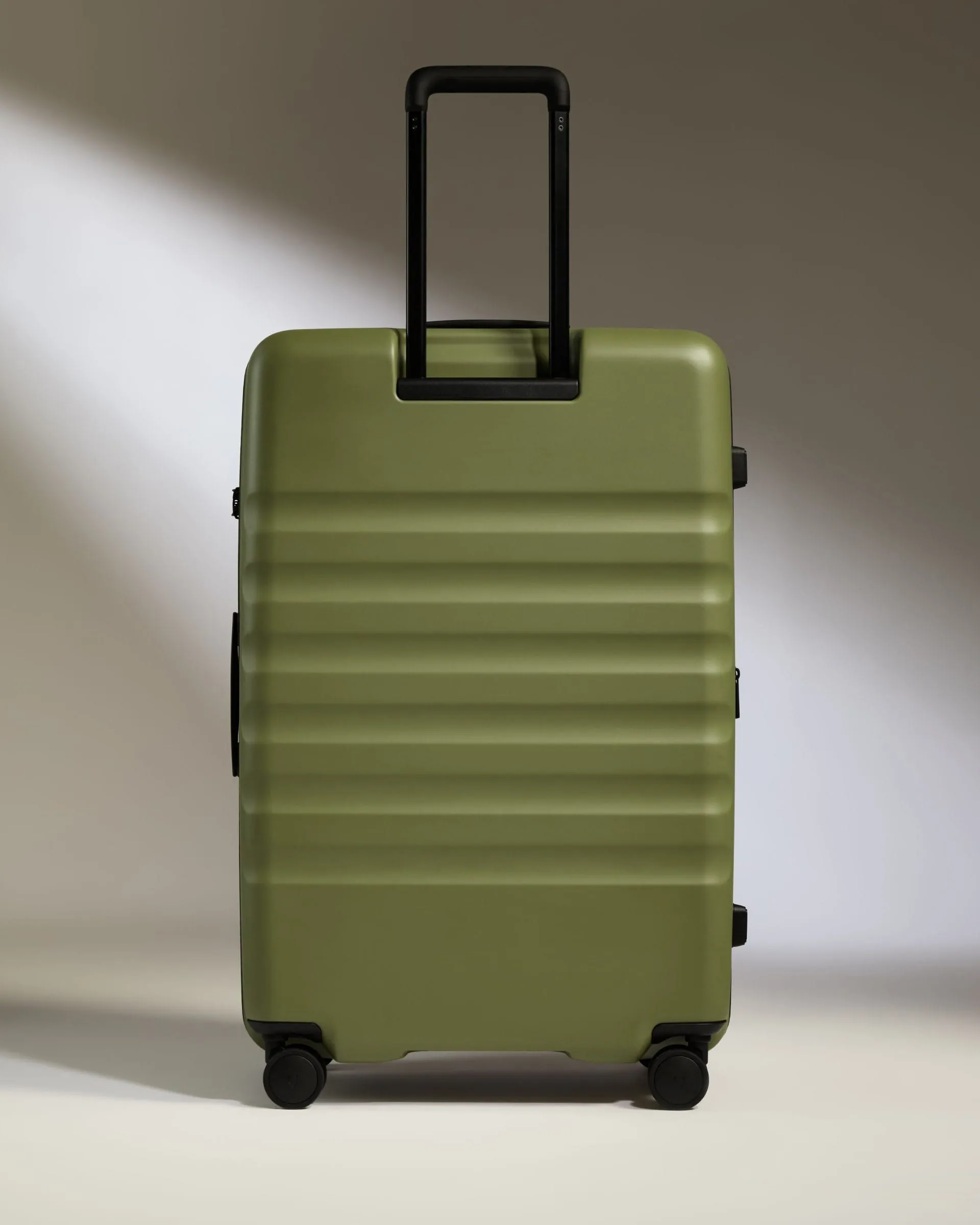 Large Suitcase in Fern Green - Icon Stripe