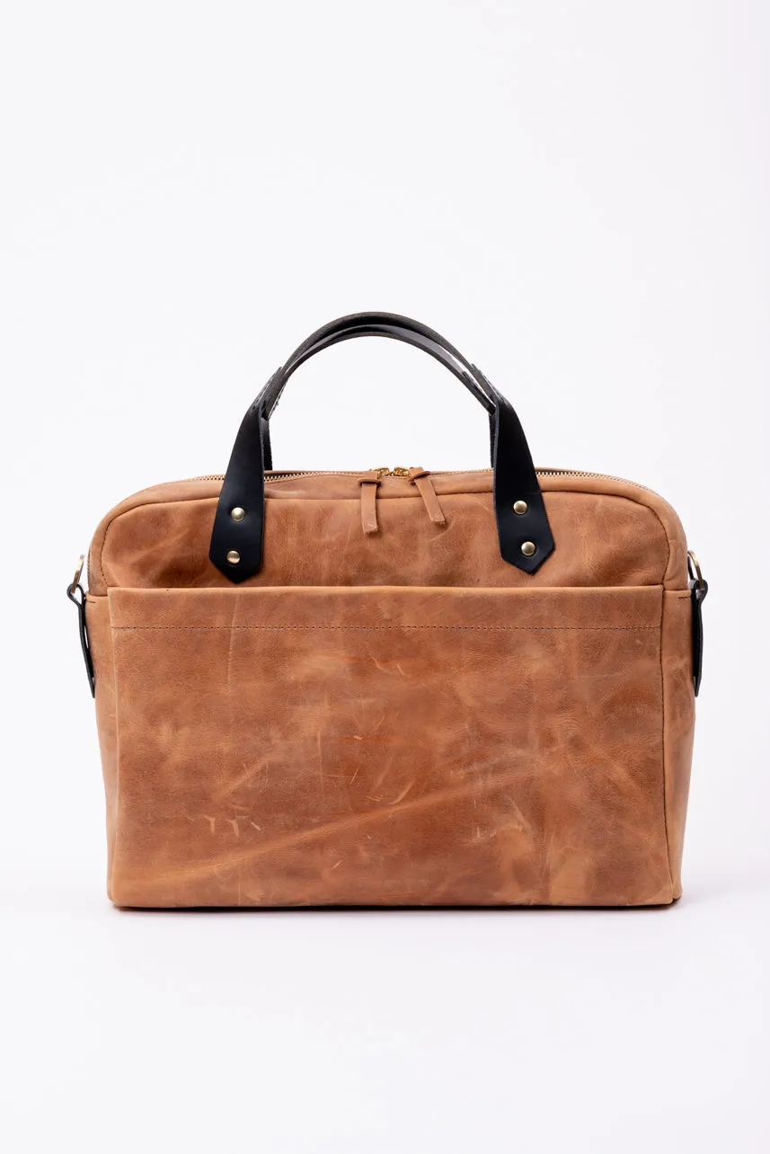 Leather briefcase, attache case OPUS model