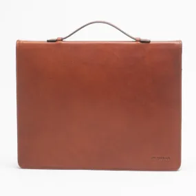 Leather Document Holder Cognac 14'