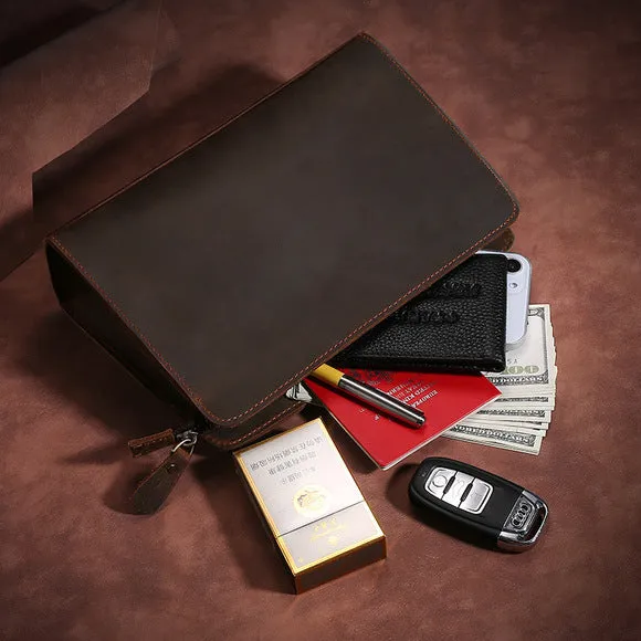 Leather Hand-held Plus-sized Capacity Hand-held Mobile Phone Wallet