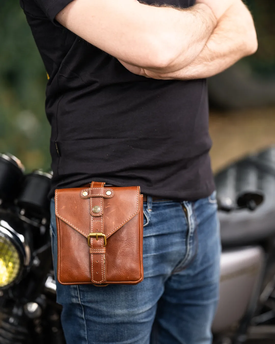 Leather Tank Bag - Small