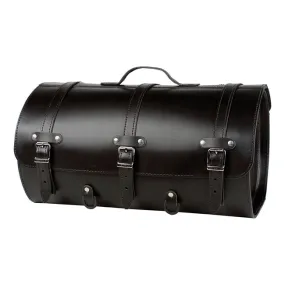 Ledrie Motorcycle Real Leather Suitcase Black