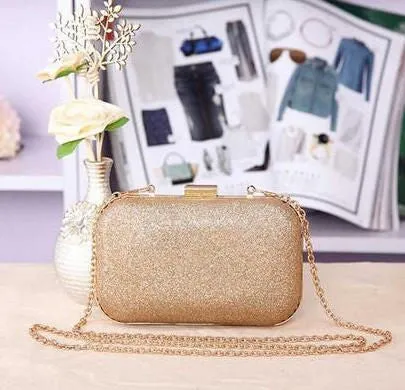 Luxury Glitter Women Wedding Bride Shoulder Bags Gold Evening Bags Party Day Clutches Purses Wallet Sequins Chain Handbags Li693