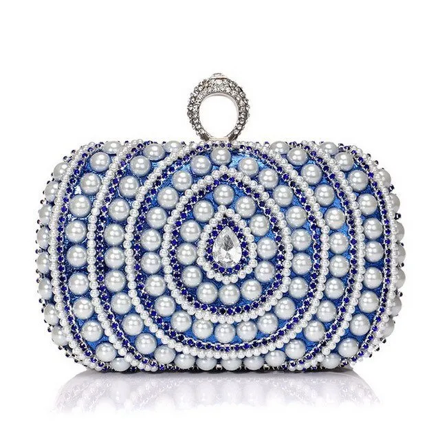 Luxy Moon Bridal Clutch Bag Beaded Diamonds