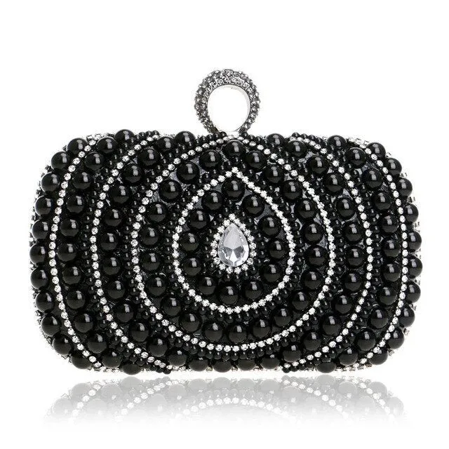 Luxy Moon Bridal Clutch Bag Beaded Diamonds