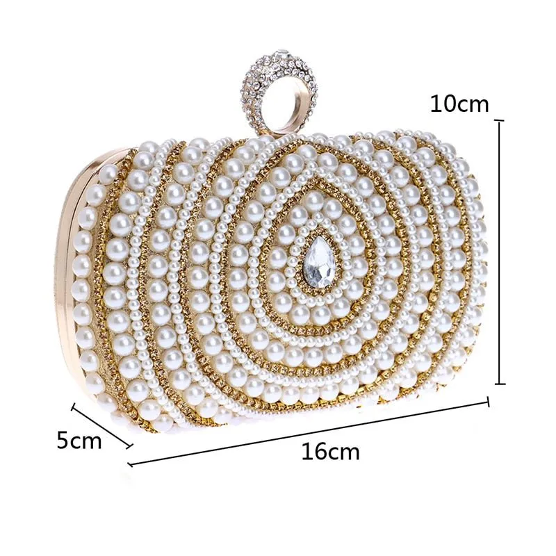 Luxy Moon Bridal Clutch Bag Beaded Diamonds