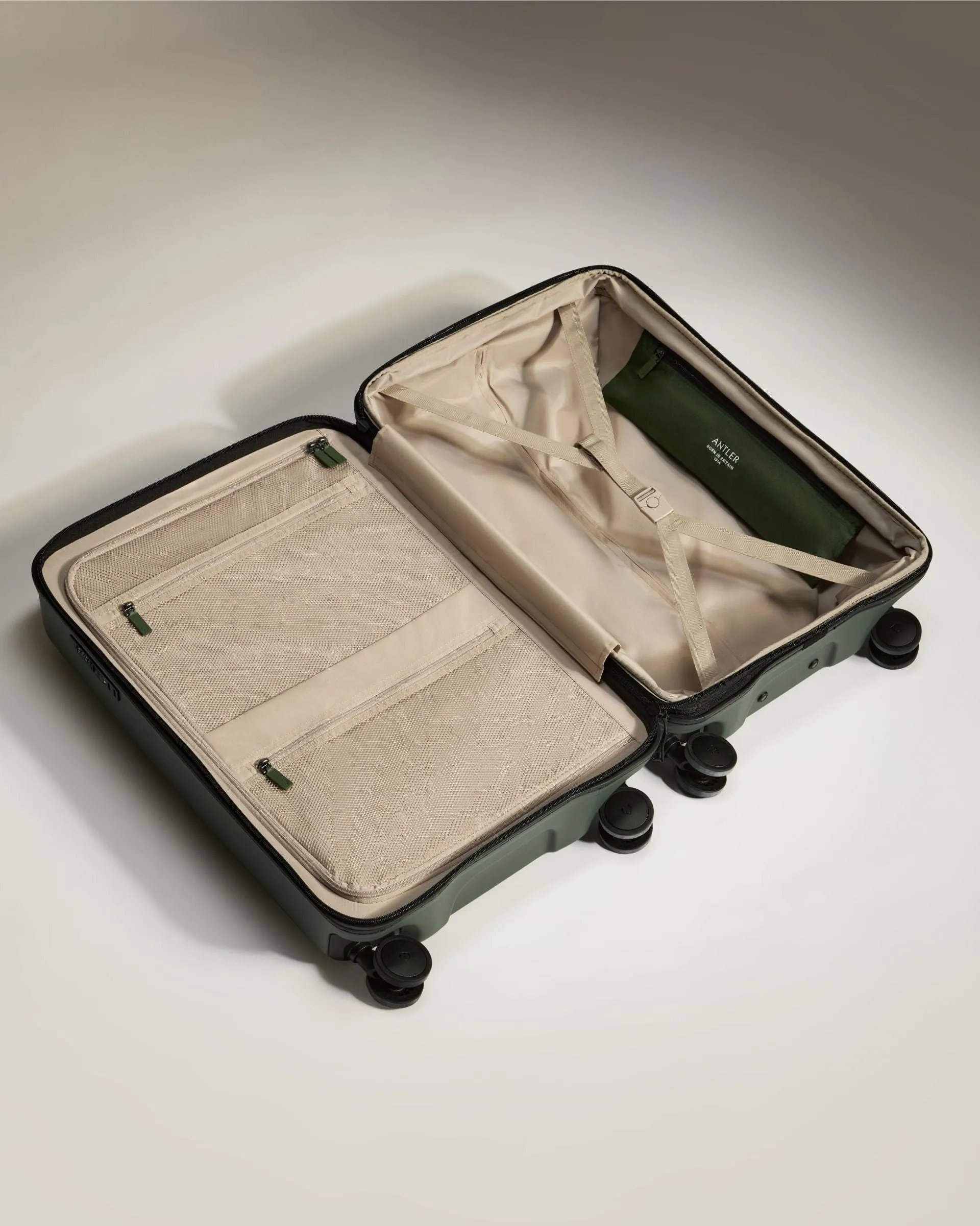 Medium Suitcase in Antler Green - Icon Stripe