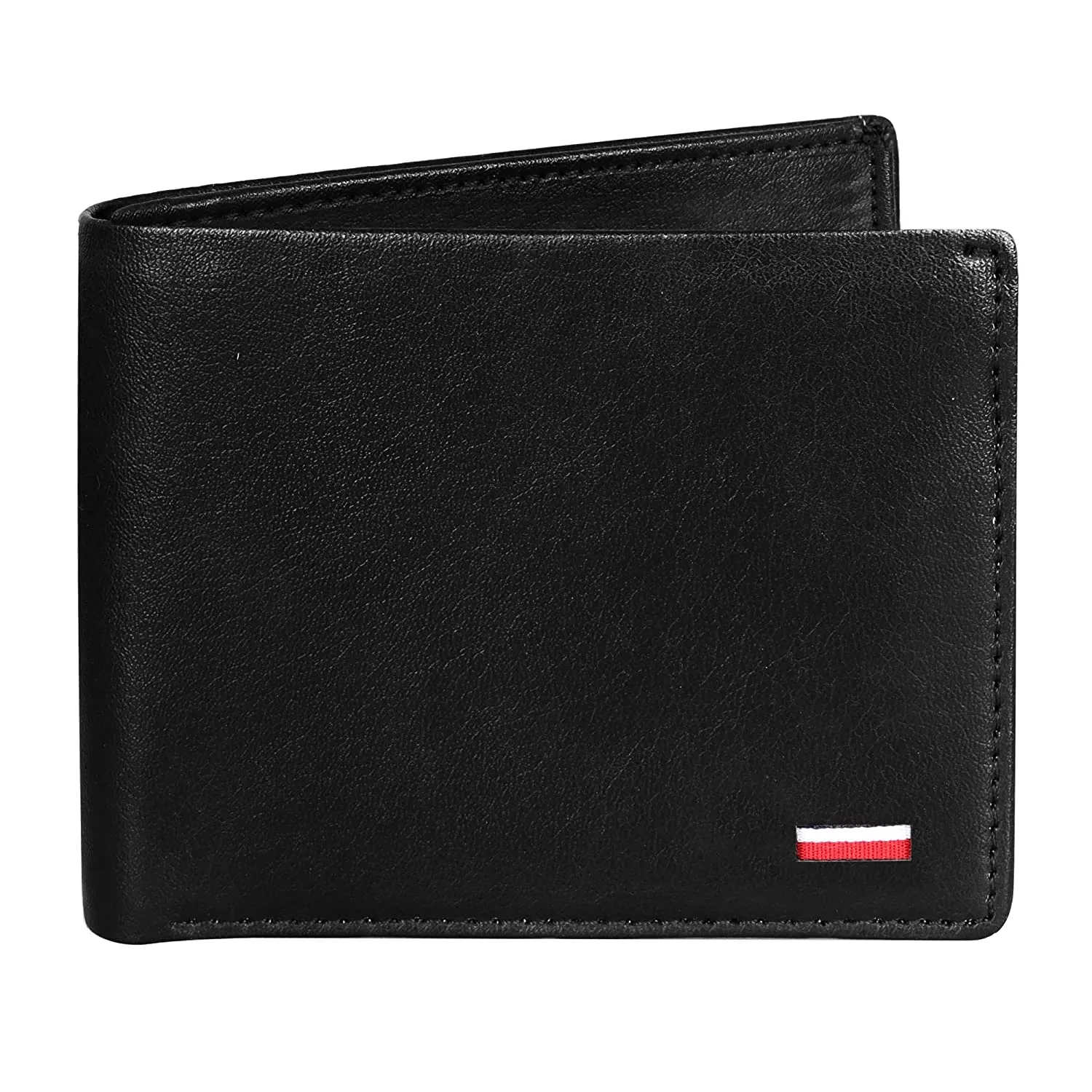 Men Casual, Formal Black Artificial Leather Wallet  (6 Card Slots)