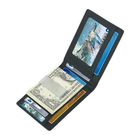 Men Multifunction Business RFID Carbon Fiber US Dollar Clip Card Trade Short Multi-card Slots Wallet