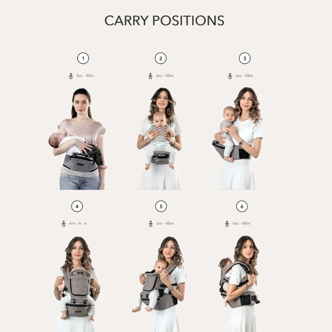 Miamily Hipster Plus Baby Carrier - Stone Grey