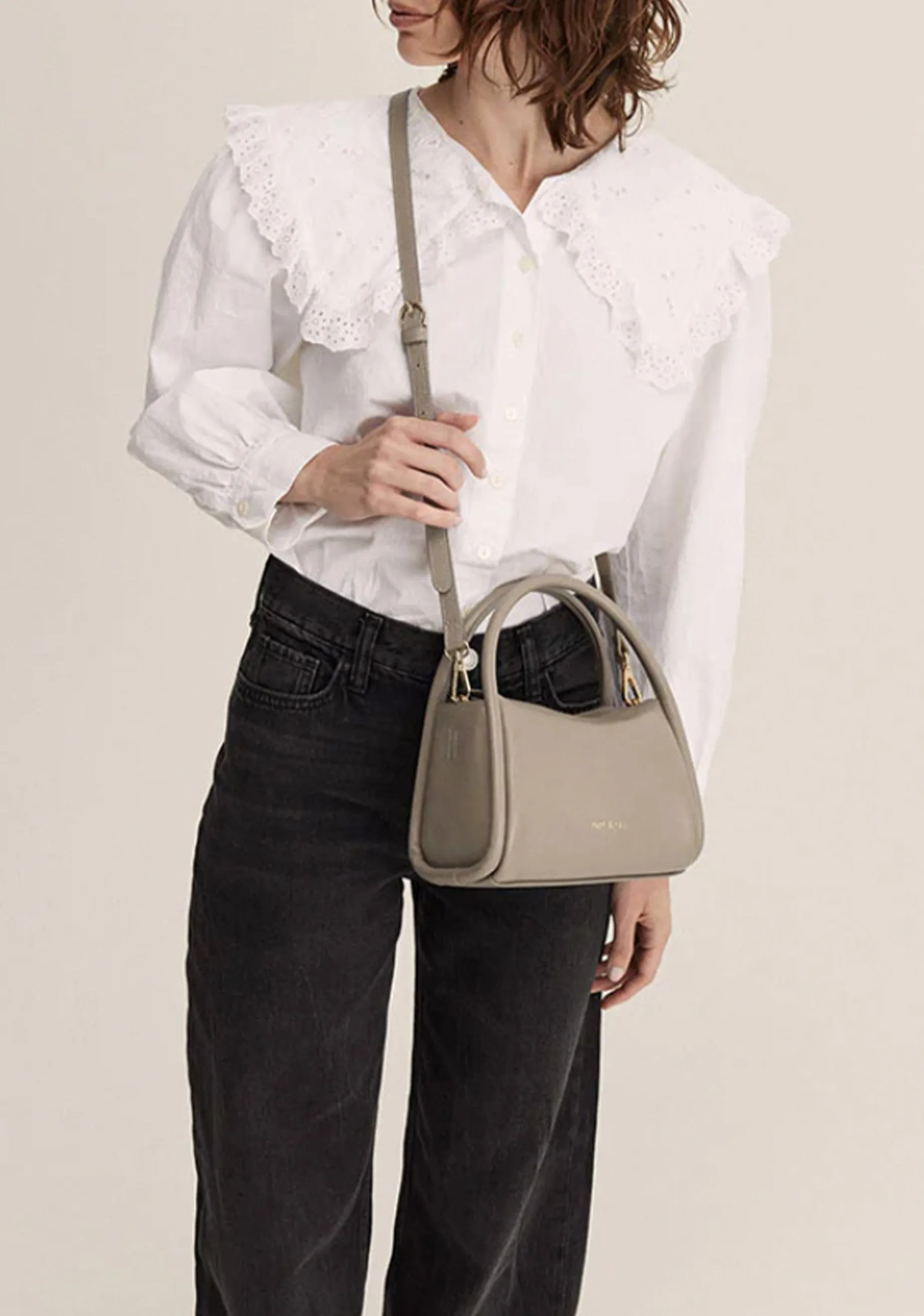 Mini Harper Leather Bag_Grey