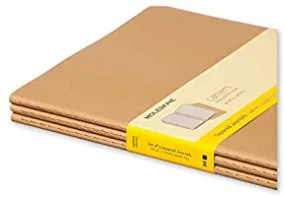 Moleskine Cashier Squared Extra Large Size Set of 3 kraft Brown