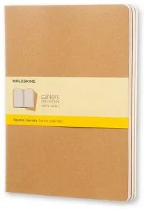 Moleskine Cashier Squared Extra Large Size Set of 3 kraft Brown