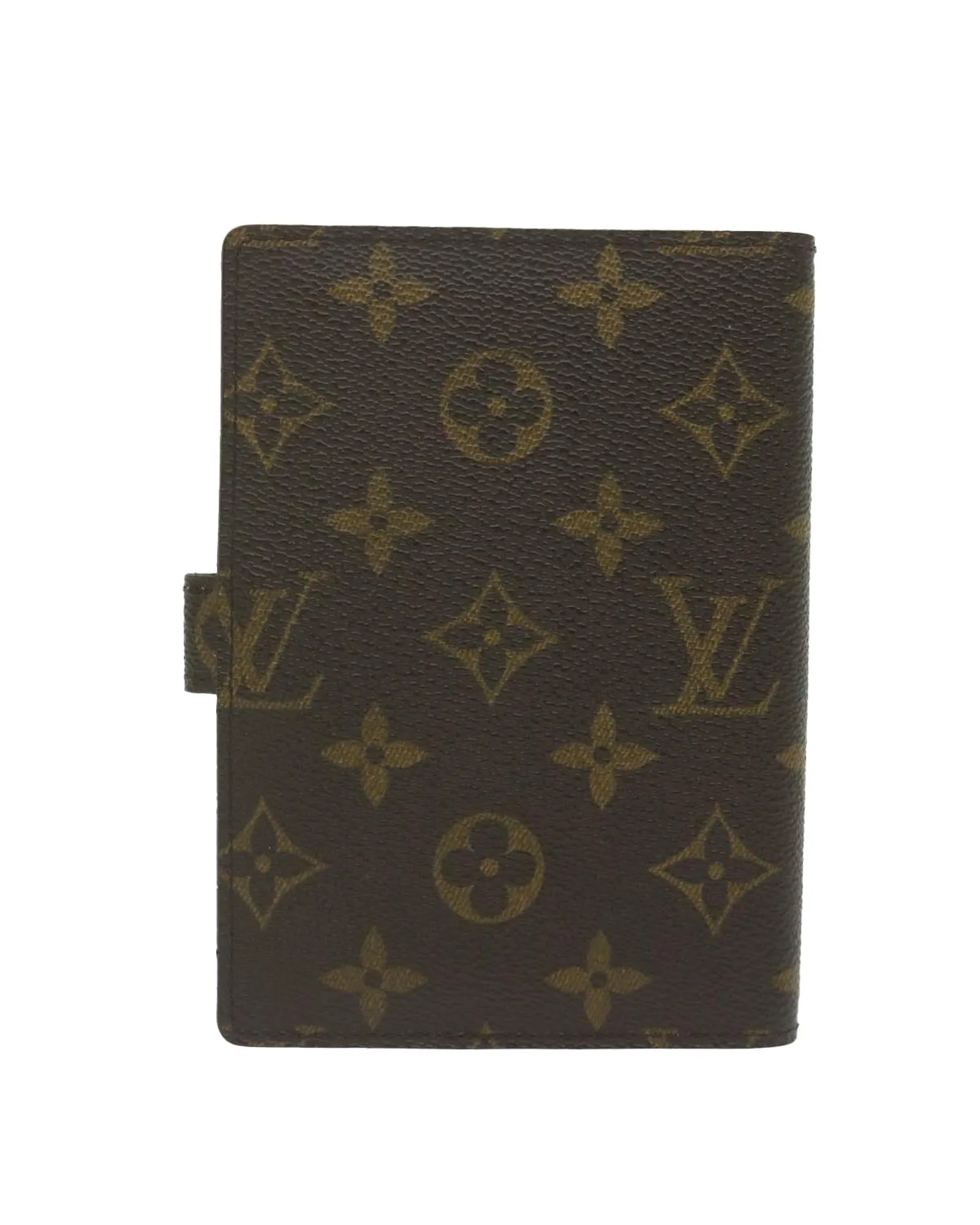 Monogram Canvas Day Planner Cover with Button Clasp