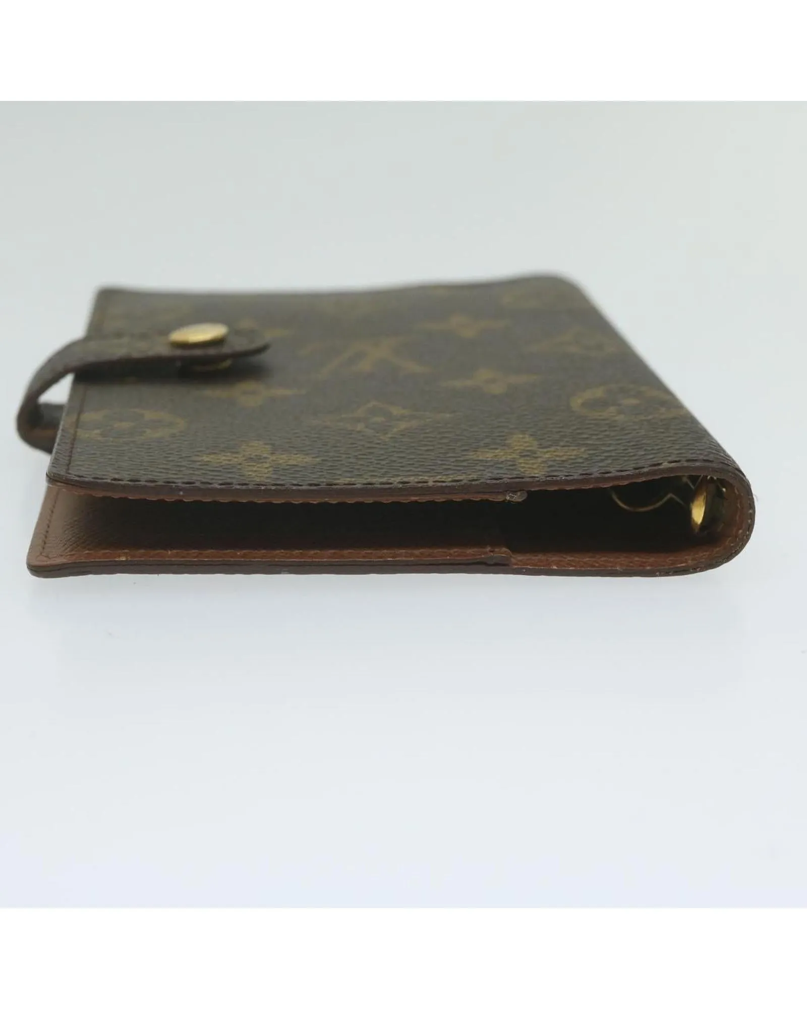 Monogram Canvas Day Planner Cover with Button Clasp