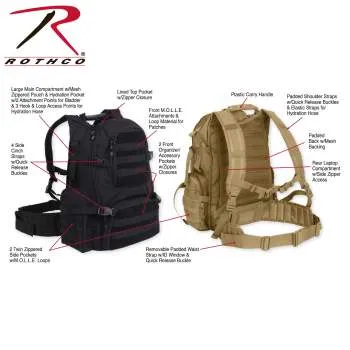 Multi-Chamber MOLLE Assault Pack