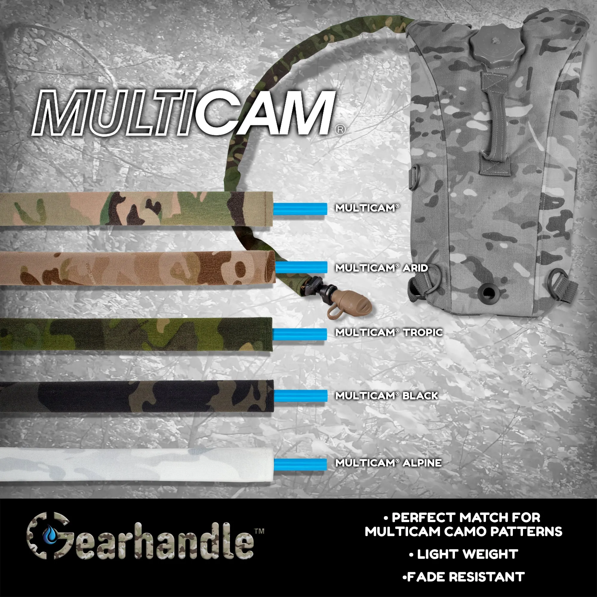 Multicam Arid Non Insulated Drink Tube Sleeve