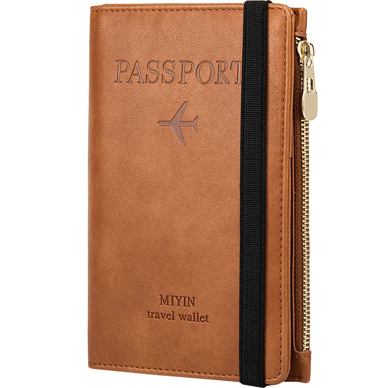 Multifunctional Passport Document Bag Ultra-thin RFID Passport Wallet