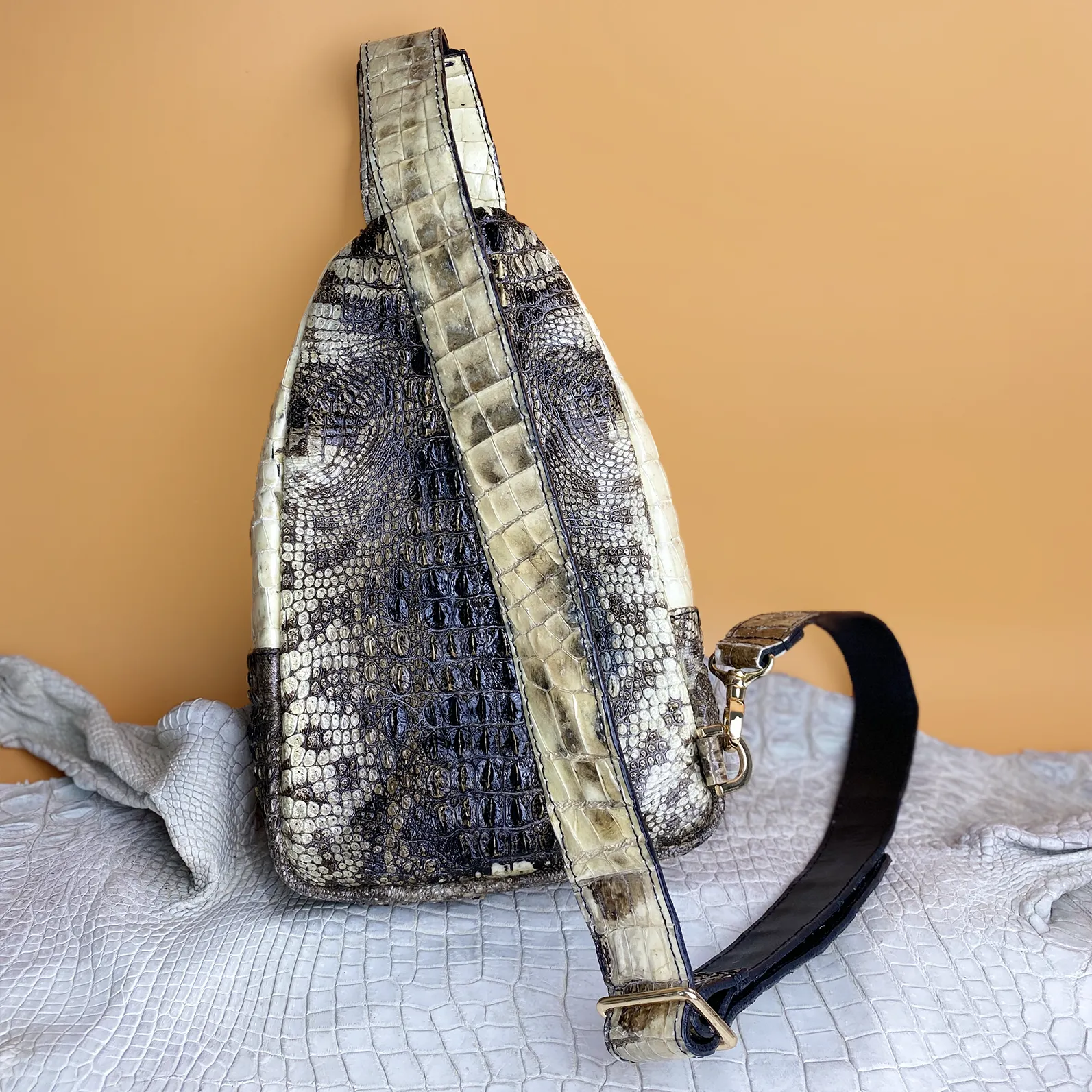 Natural Alligator Crossbody Sling Bag (BUY 1 GET 1 WALLET) | BACKPACK55