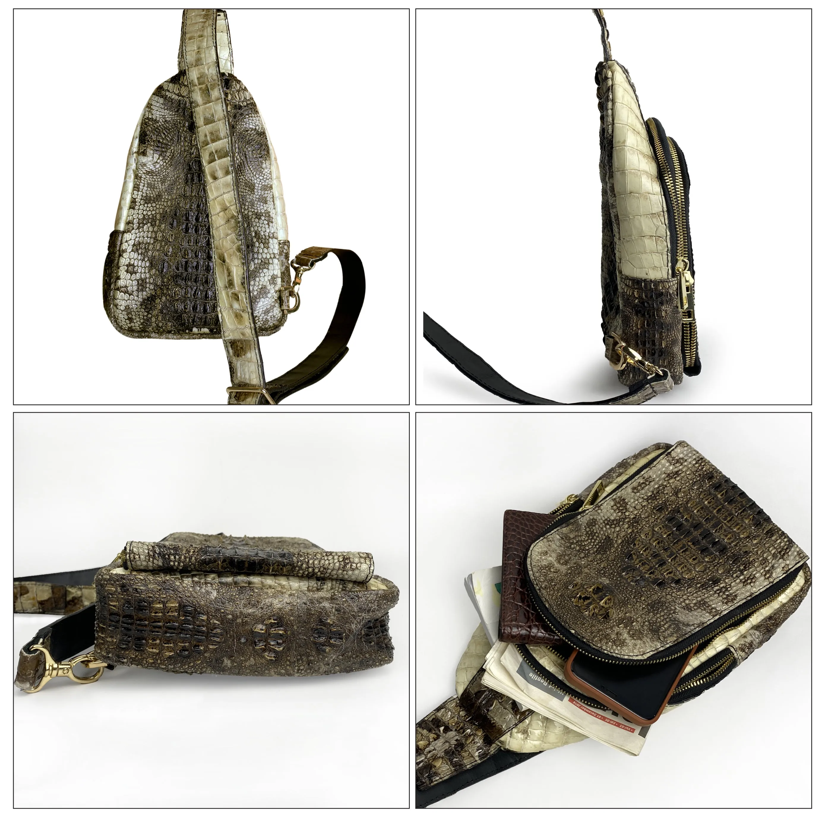 Natural Alligator Crossbody Sling Bag (BUY 1 GET 1 WALLET) | BACKPACK55